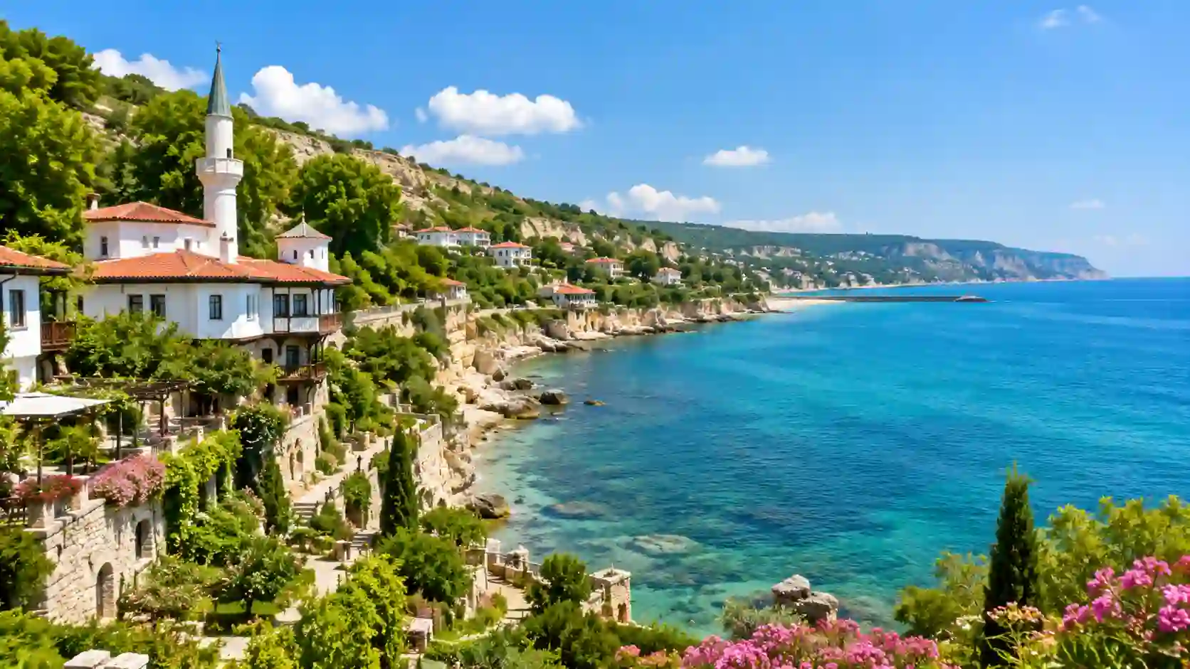 Istanbul Airport to Balchik transfer — sea and coastal view