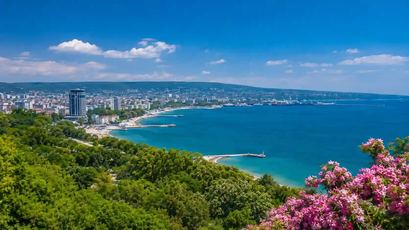 Burgas Airport to Varna transfer — sea and city view