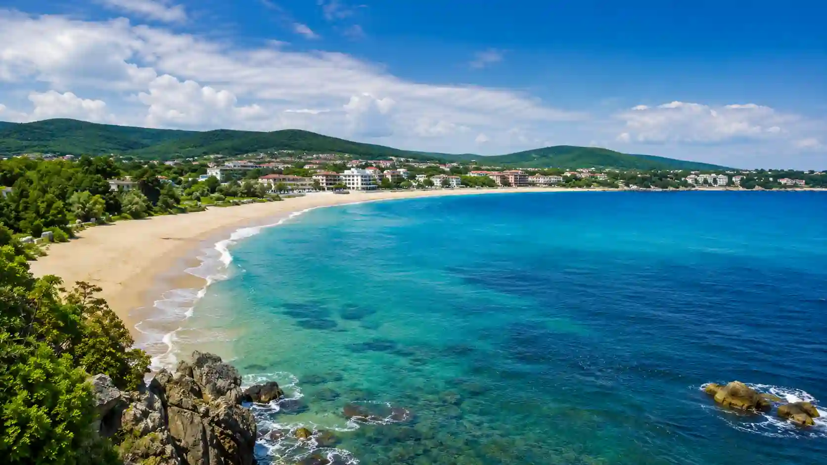 Burgas Airport to Kiten transfer — sea and resort view
